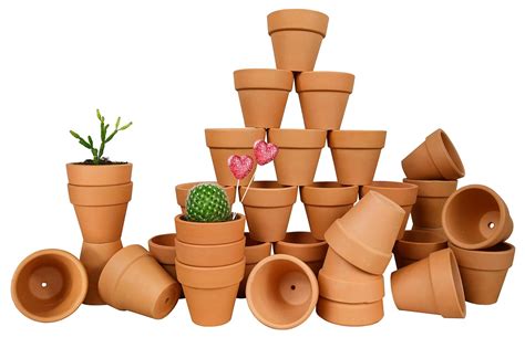 My Urban Crafts 32 Pcs Small Mini Clay Pots 21 Inch Mini Terracotta