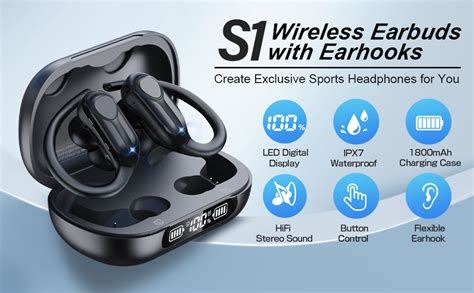 Pollway Wireless Earbuds In Ear Bluetooth 5 3 Wireless Earphones With 1800mah Charging Case