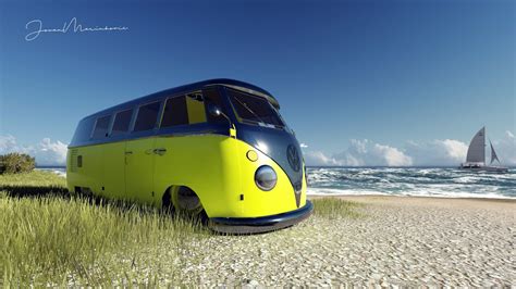 Mobil VW Combi Retro Wallpapers Wallpaper Cave