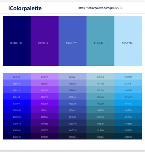 18 Latest Color Schemes with Indigo And Light Sky Blue Color tone ...