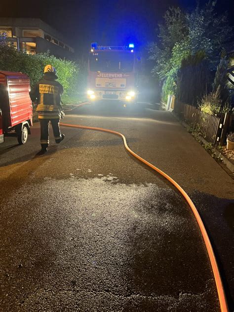 B Brand Im Freien Feuerwehr Gammertingen