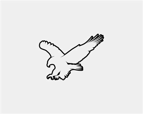 eagle outline vector silhouette 11542513 Vector Art at Vecteezy