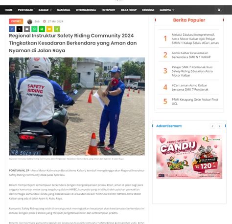 Regional Instruktur Safety Riding Community Tingkatkan Kesadaran