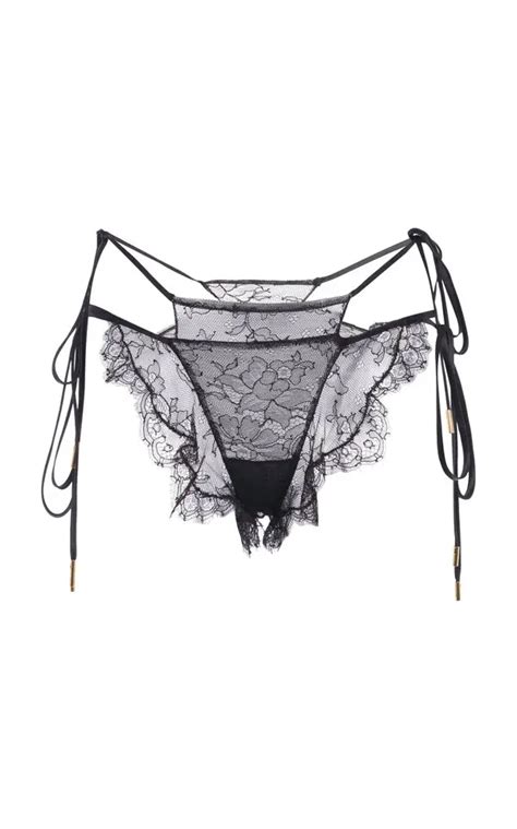 Tom Ford Chantilly Lace Panties Only Black Editorialist