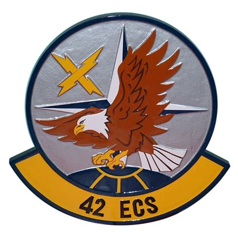 42 Ecs Custom Wall Plaque 42nd Electronic Combat Squadron Wooden Plaque