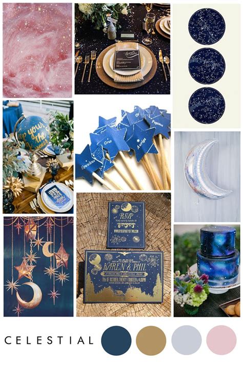 Celestial Wedding Theme Ideas Constellations Night Sky And Navy Metallics Celestial