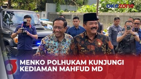 Menko Polhukam Hadi Tjahjanto Kunjungi Kediaman Mahfud MD Video