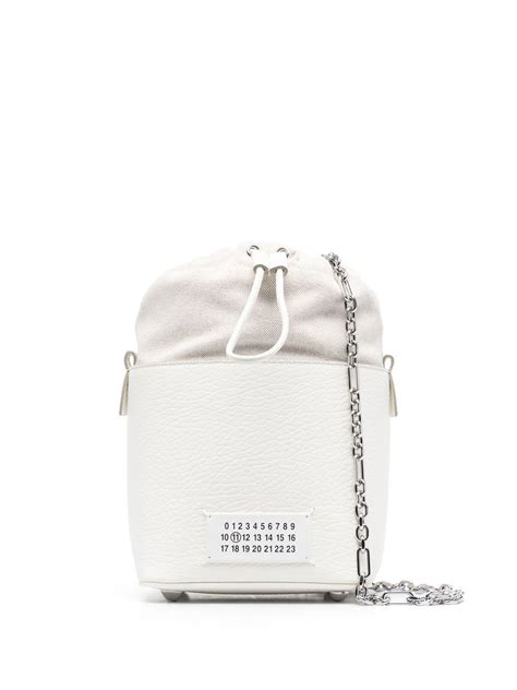 Maison Margiela Small 5ac Leather Bucket Bag White Farfetch