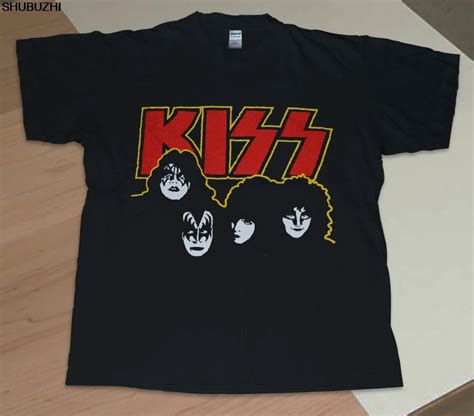 Kiss T Shirt Vintage 1980 Rare Rock Band Concert Tee 80s Reprint Shirt