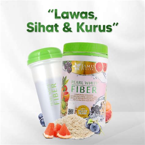 Jamu Jelita Pearl White Fiber G Free Shaker Shopee Malaysia