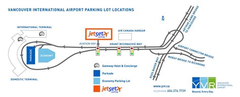 Yvr parking map - Vancouver airport parking map (British Columbia - Canada)