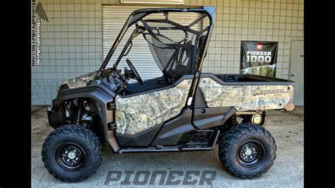 2016 Honda Pioneer 1000 EPS Camo Start Up Walk Around Video Side By