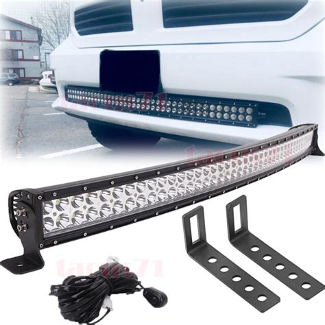 Fit 2009 2018 Dodge RAM 1500 Hidden Bumper 42 Curved LED Light Bar