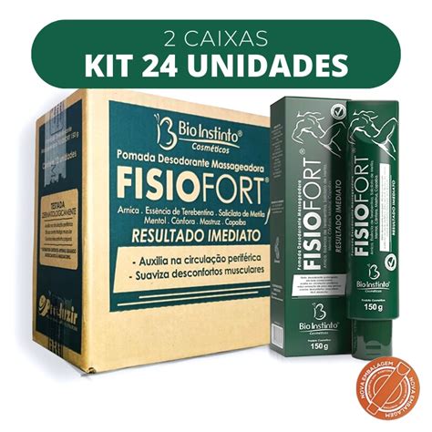 Kit Pomada Massageadora Fisiofort Verde G Bio Instinto