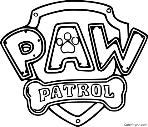 Printable Coloring Pages PAW Patrol Logo