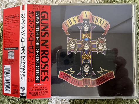 目立った傷や汚れなしGUNS NROSES APPETITE FOR DESTRUCTION 国内盤 帯付名盤ガンズアンド