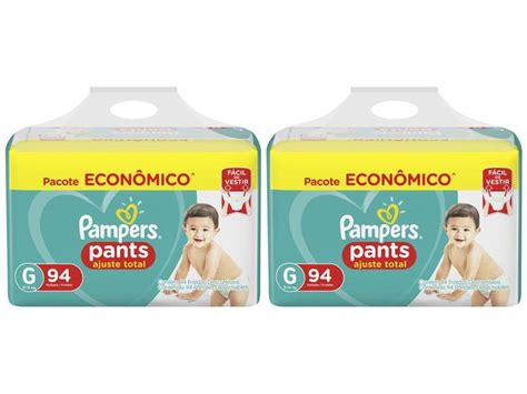 Kit Fraldas Pampers Pants Ajuste Total Tam G 9 A 13kg 2 Pacotes Com