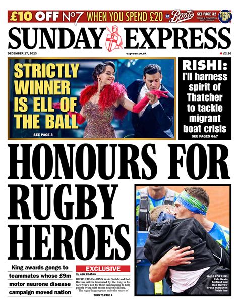 Sunday Express Front Page 17th Of December 2023 Tomorrow S Papers Today