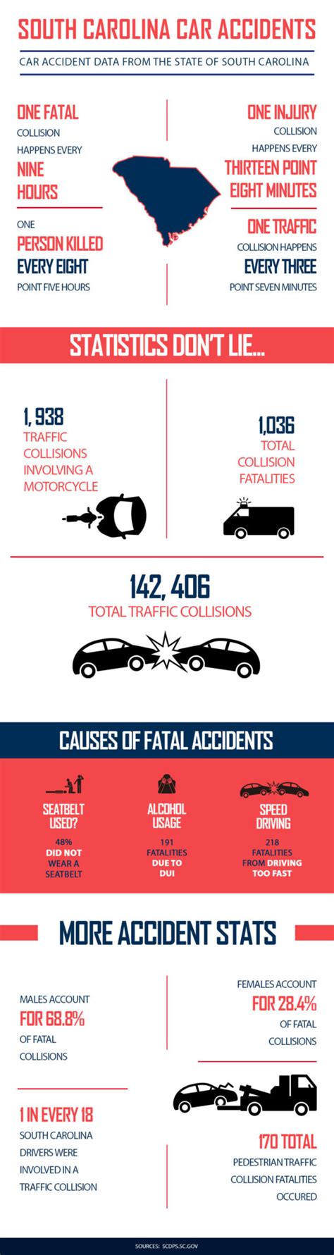 South Carolina Car Accidents Infographic Cool Daily Infographics