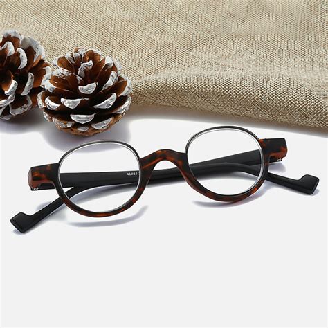 Unisex Tr90 Fashion Round Frame Anti Fatigue Hd Reading Glasses Presbyopic Hyperopia Glasses