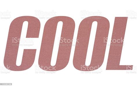 Cool Word With Terracotta Colored Fabric Texture On White Background