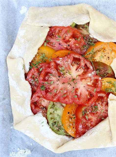 Heirloom Tomato Galette W Honeyed Goat Cheese Caramelized Shallots