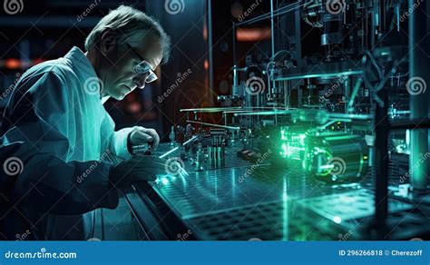Scientist Physicist At Work Stock Illustration Illustration Of
