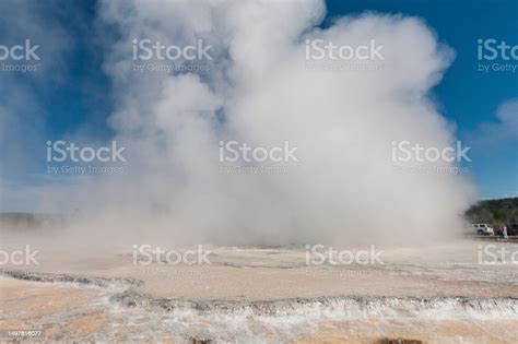 Geyser Eruption In Yellowstone Stock Photo - Download Image Now ...