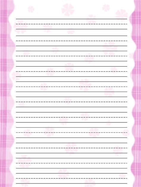 Lined Notebook Paper Template Pink Lined Paper For Kids Free