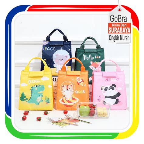 Jual Gobra Pa Tas Bekal Karakter Lucu Besar Lunch Cooler Bag