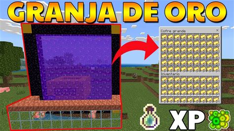 Nueva Granja De Oro Y Xp Facil Minecraft Bedrock Youtube