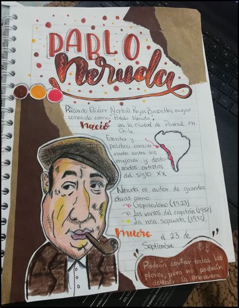 Infograf A Pablo Neruda Dibujo Fotograf As De El Proceso Hive