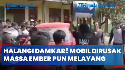 Viral Mobil Diamuk Massa Gegara Halangi Pemadam Kebakaran Lewat