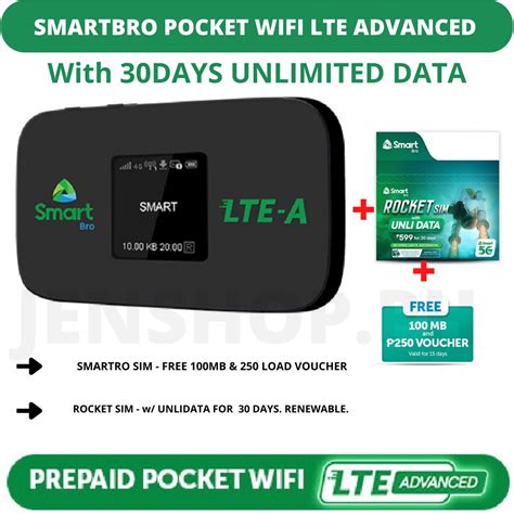 SMART BRO POCKET WIFI LTE ADVANCED UNLI DATA 30DAYS Shopee Philippines