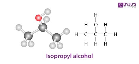 Structural Diagram Of Isopropanol Alcohol Isopropyl Molecula