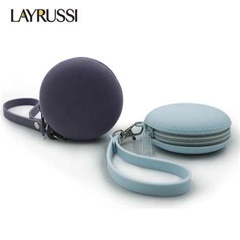 Layrussi Bolso Redondo Simple Para Auriculares Para Mujer Monedero