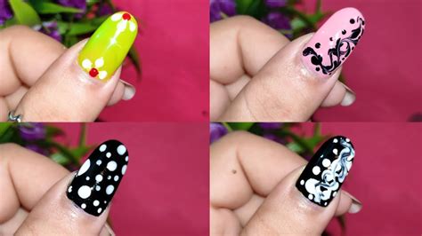 Beautiful And Very Easy Nail Art Design 💅🤩 Using Doting Tools For Beginners 💅🤩🤩 Youtube