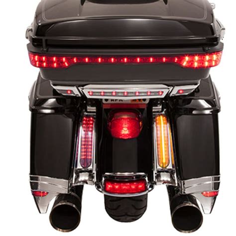 Led Tour Pak Running Brake Turn Tail Light For Harley Trunk King Smoke