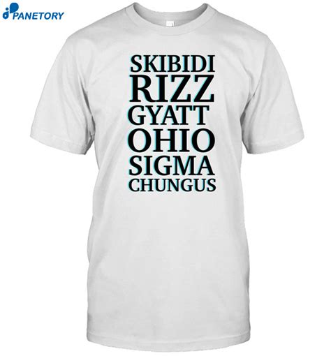 Skibidi Rizz Gyatt Ohio Sigma Chungus Shirt 2024