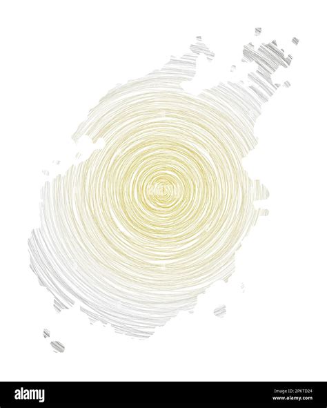 Paros Map Filled With Concentric Circles Sketch Style Circles In Shape