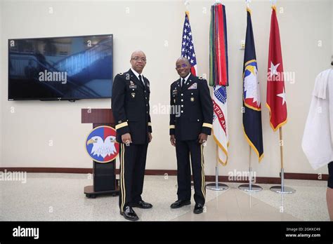 U S Army Reserve Lt Gen A C Roper Left And U S Army Deputy