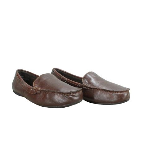 Boc Womens Brown Leather Penny Loafers Driving Depop