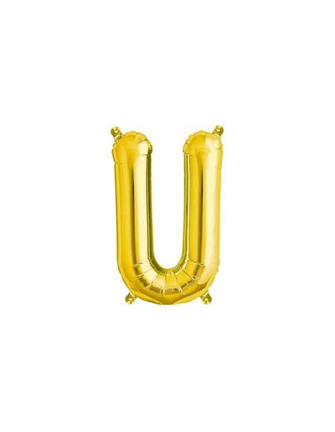 Globos De Helio Letra U De 86cm Oro Grande Foil Poliamida NSB00268