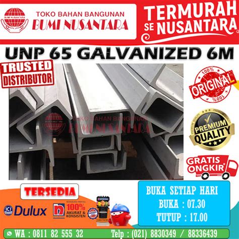 Jual Unp Galvanis Hotdip Sni Kanal U Channel U