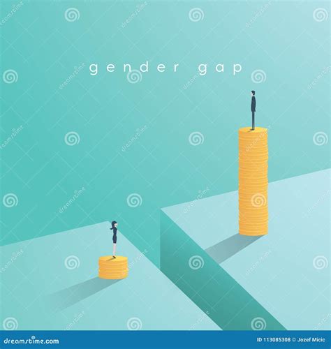 Gender Gap And Inequality In Salary Pay Vector Concept Businessman