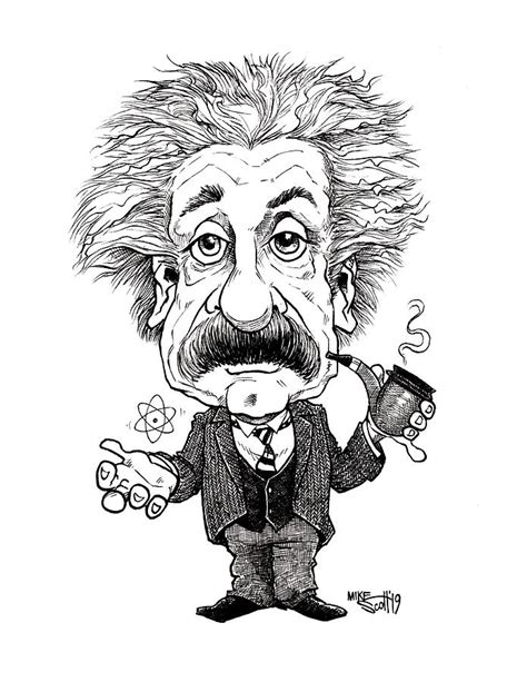 Albert Einstein Drawing Cartoon