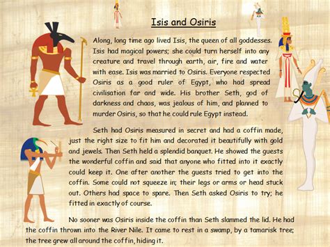 Comprehension of an Ancient Egyptian Myth of Osiris, Isis and Seth ...