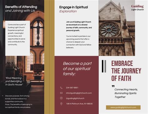 Gold Clean Church Trifold Brochure Template Venngage