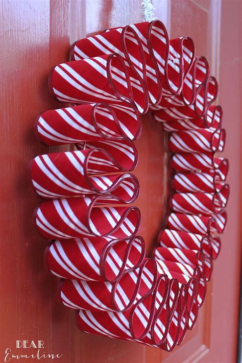 Ribbon Candy Wreathwomansday Holiday Wreath Craft Christmas Wreaths