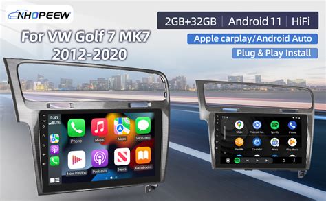 NHOPEEW Android 11 Autoradio für VW Golf 7 MK7 2012 2020 mit Apple